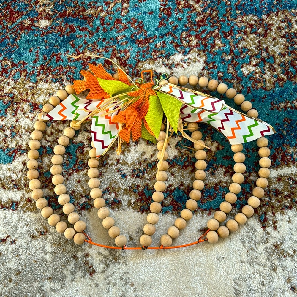🎃🦃Beaded Pumpkin Wall Hanging🦃🎃